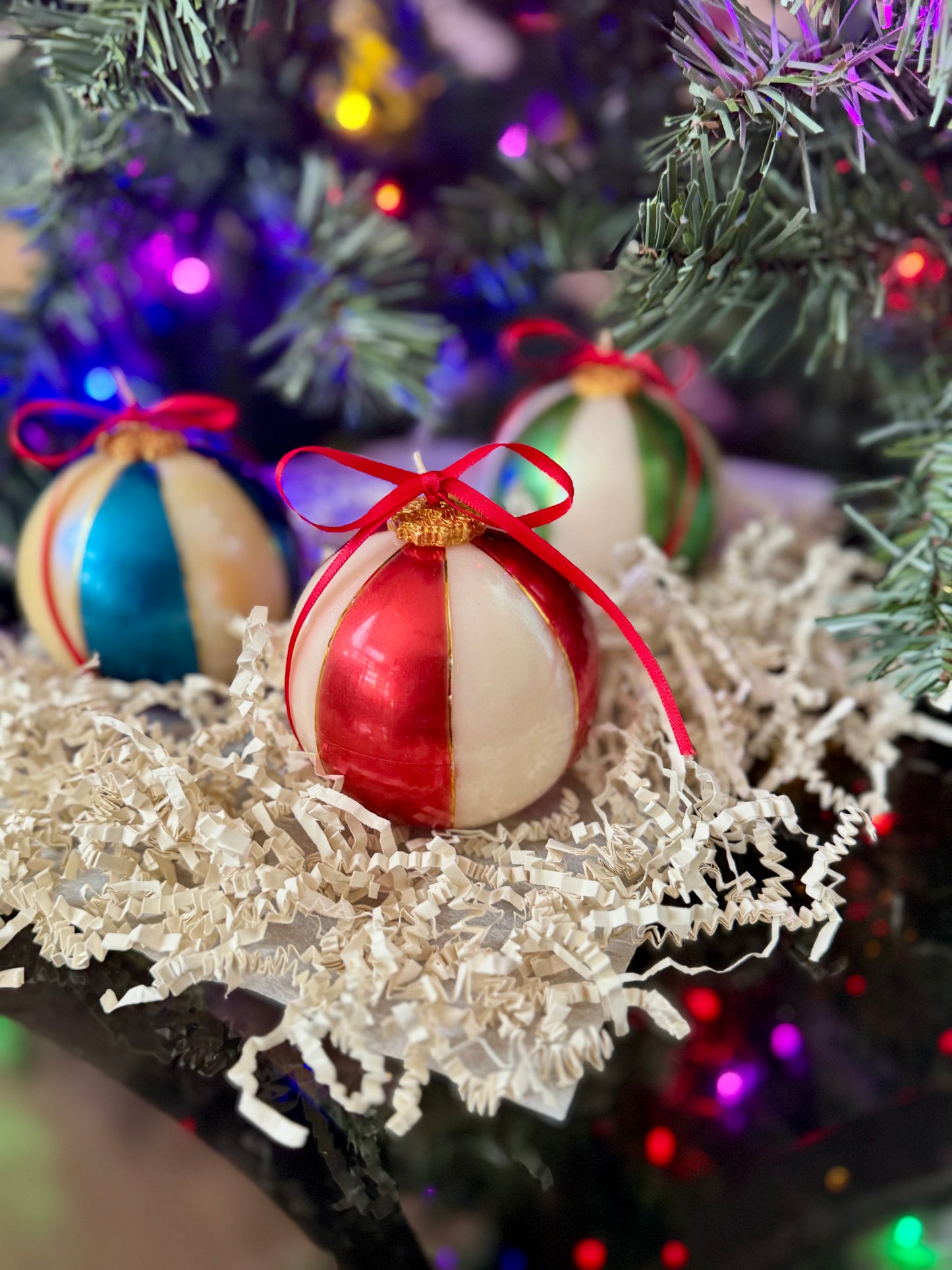 Christmas Ball Glow Candle | Single or Trio Set