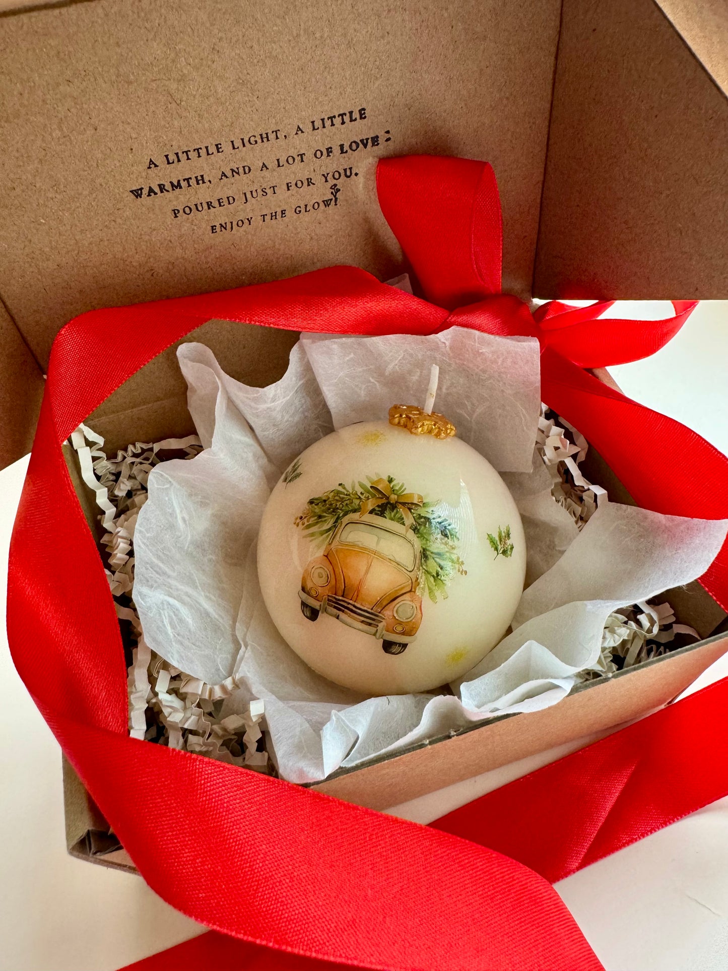 Christmas Ball Candle Vintage Edition | Single or Trio Set