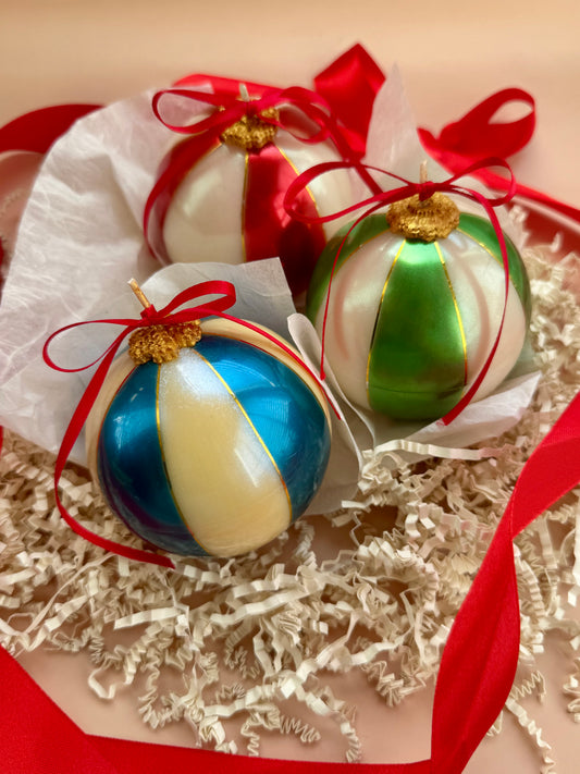 Christmas Ball Glow Candle | Single or Trio Set